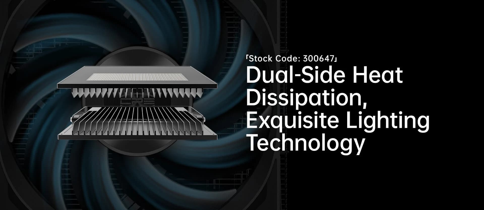 Uranus flood light dual side heat dissipation graphic