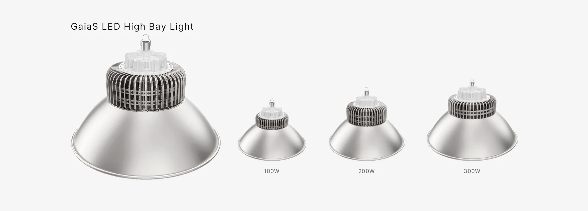 Gaia S LED high bay light 100 W 150 W and 200 W lineup