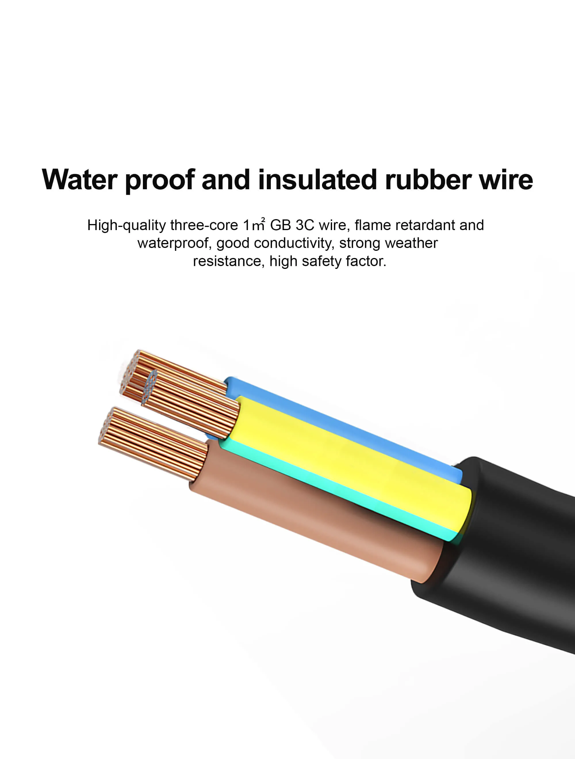Wasserdichtes dreiadriges Kabel