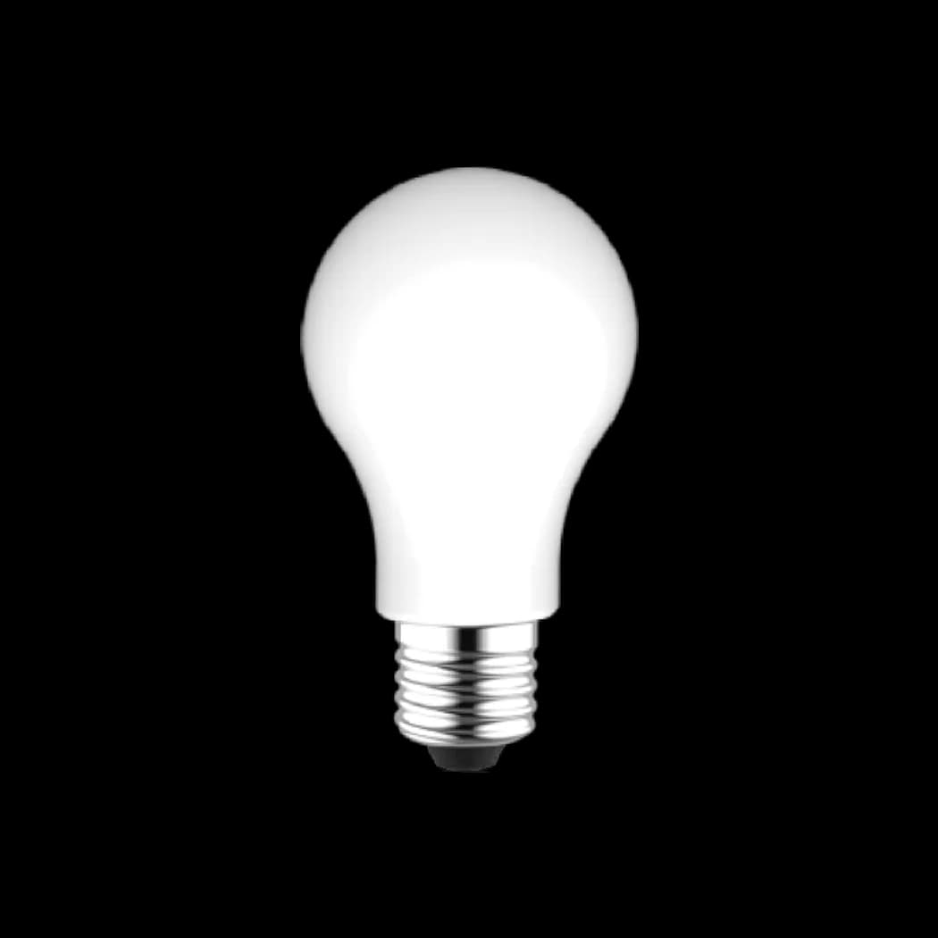 A60 omnidirectional LED light source with foggy shell