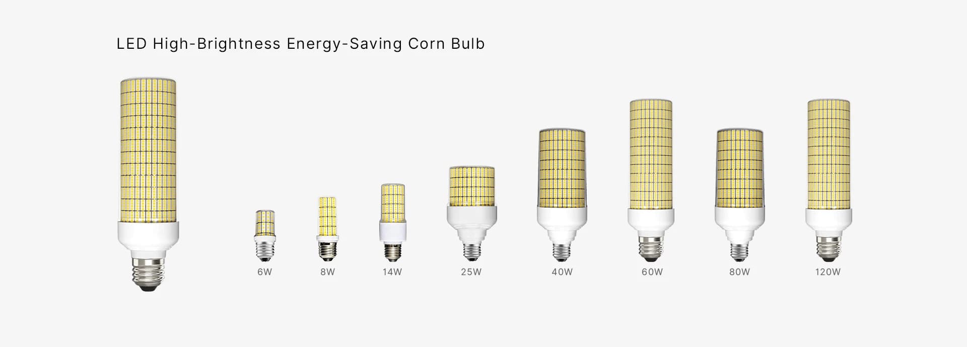 Corn Light Omnidirectional product lineup from 6 W to 120 W