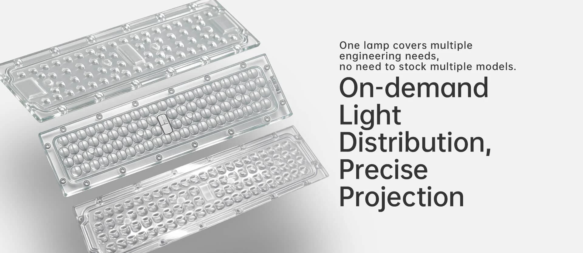 Polaris LD-BJX on-demand road light distribution lens graphic