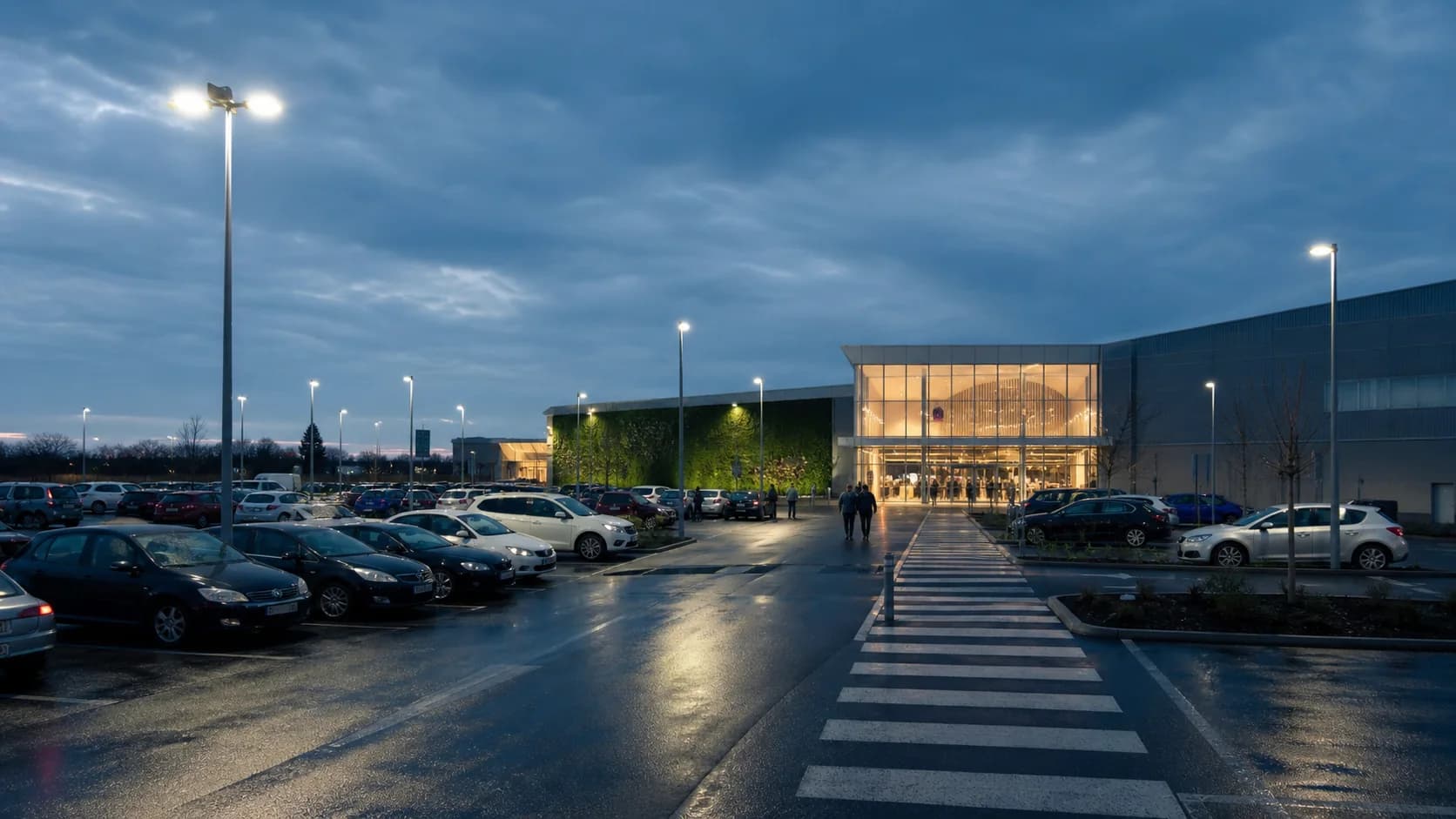 Commercial LED parking lot lighting