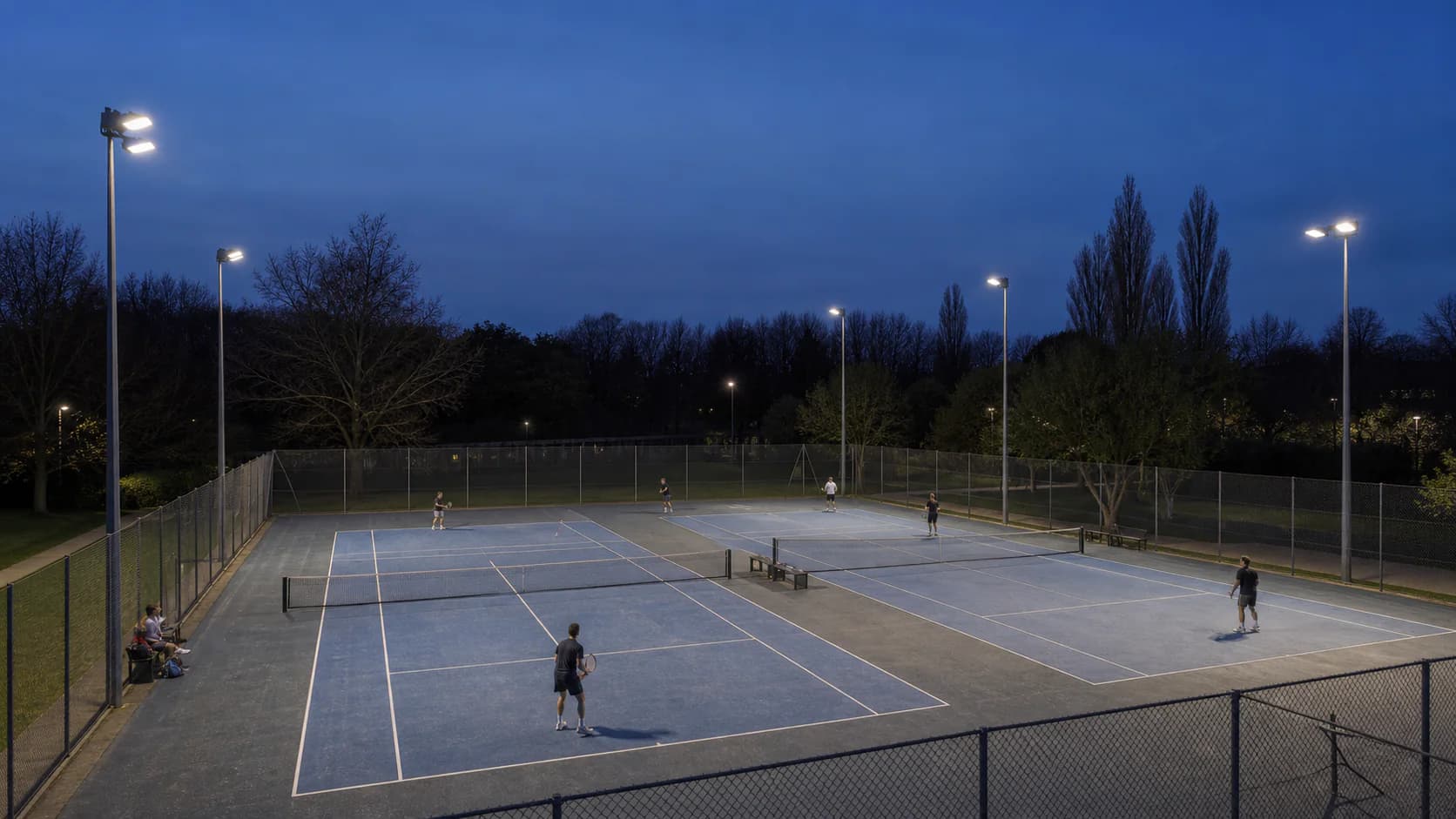 LED tennis court lighting